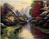 Evening Paintings - A Quiet Evening by Thomas Kinkade